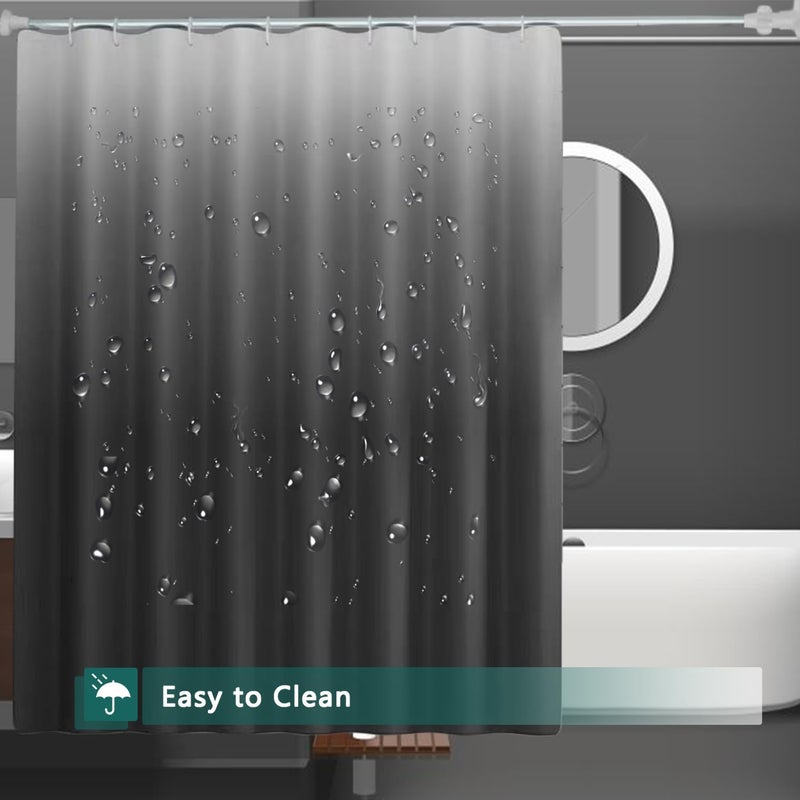 jssablo Shower Curtain Liner, 100% Waterproof Peva Shower Curtains with 3 Duty Heavy Bottom Magnets and 12 Rust Proof Grommets, 72x72 Weighted Shower Liner for Shower Stall, Bathtubs - Image 4